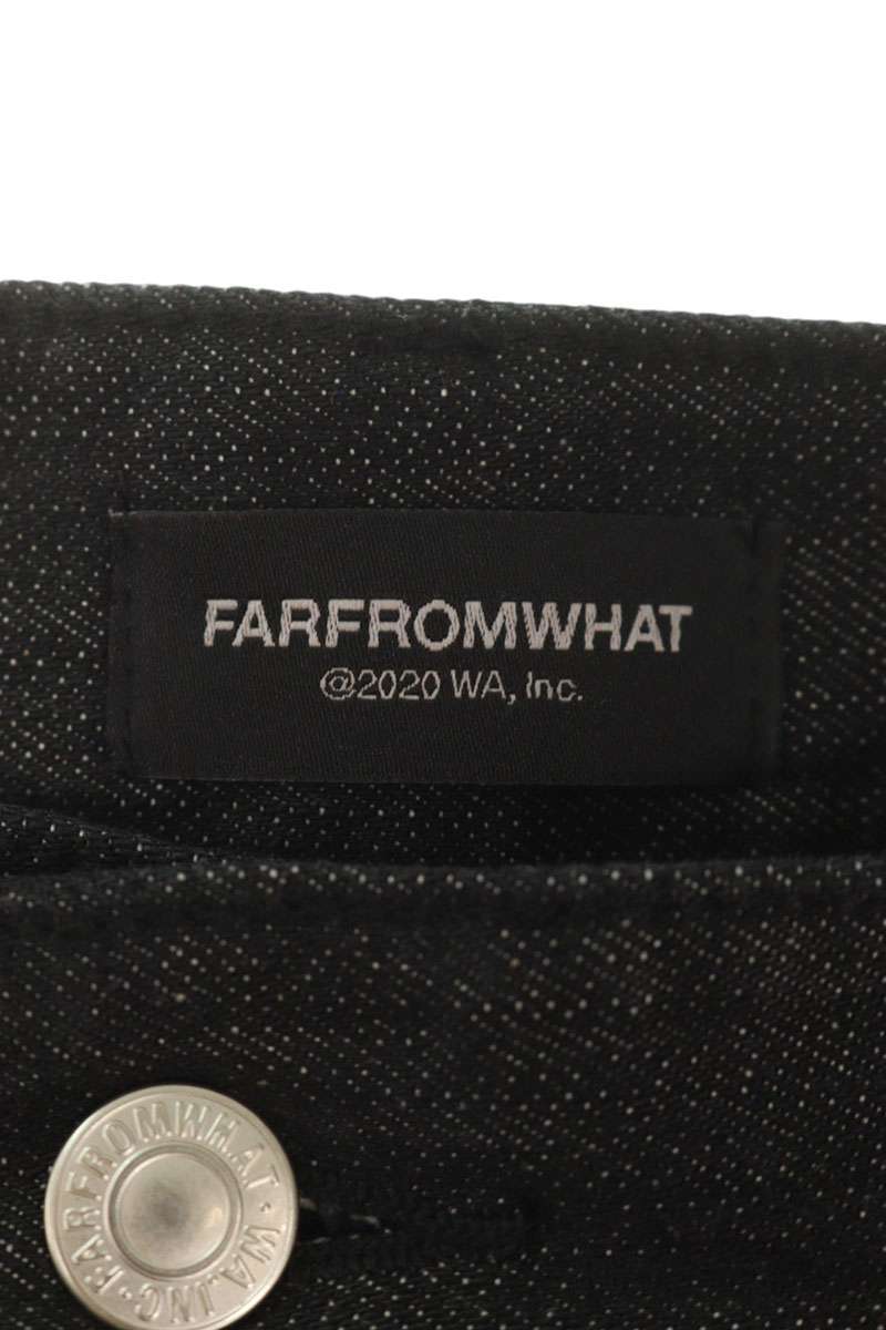 FAR FROM WHAT FAR SELVEDGE WIDE JEANS Black Size 32