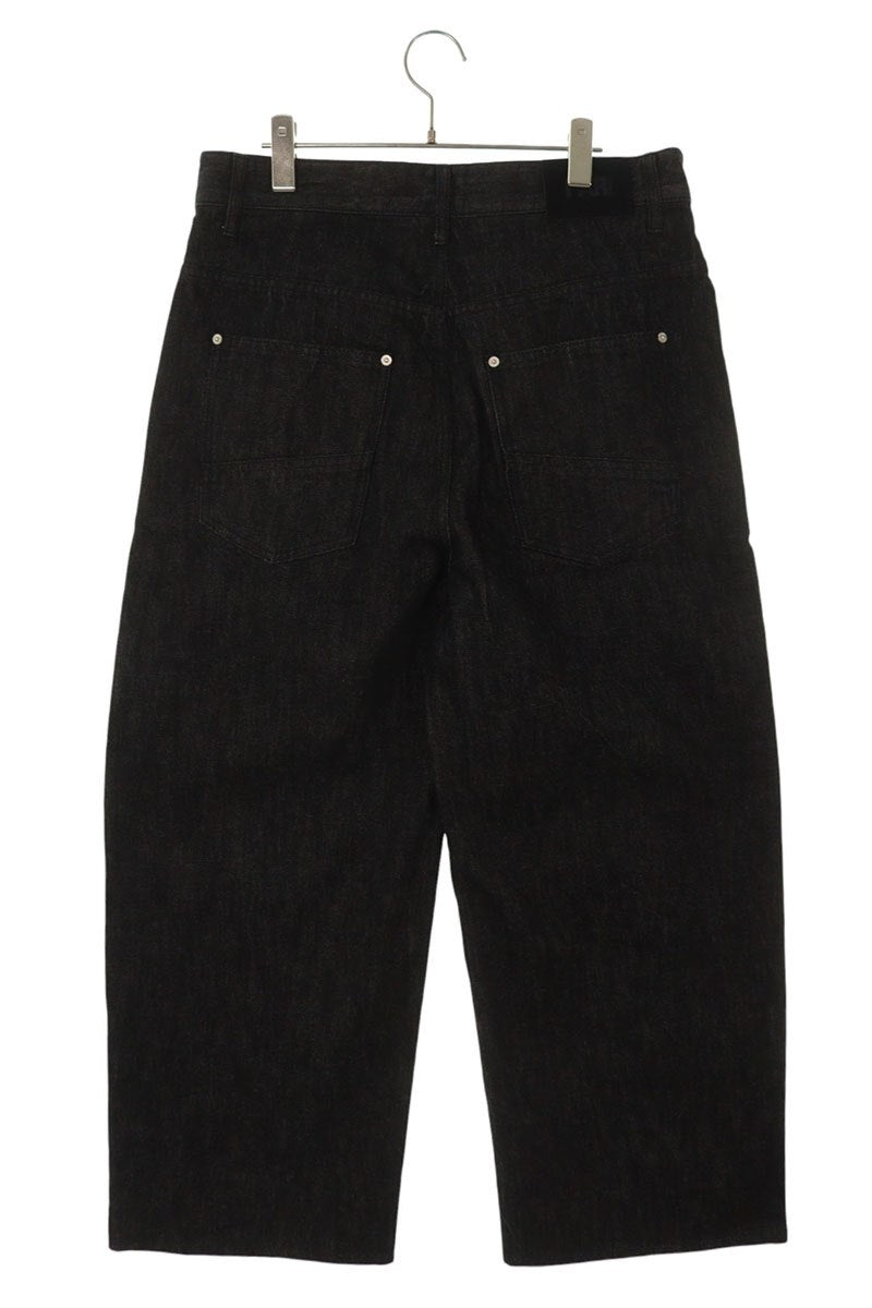 FAR FROM WHAT FAR SELVEDGE WIDE JEANS Black Size 34