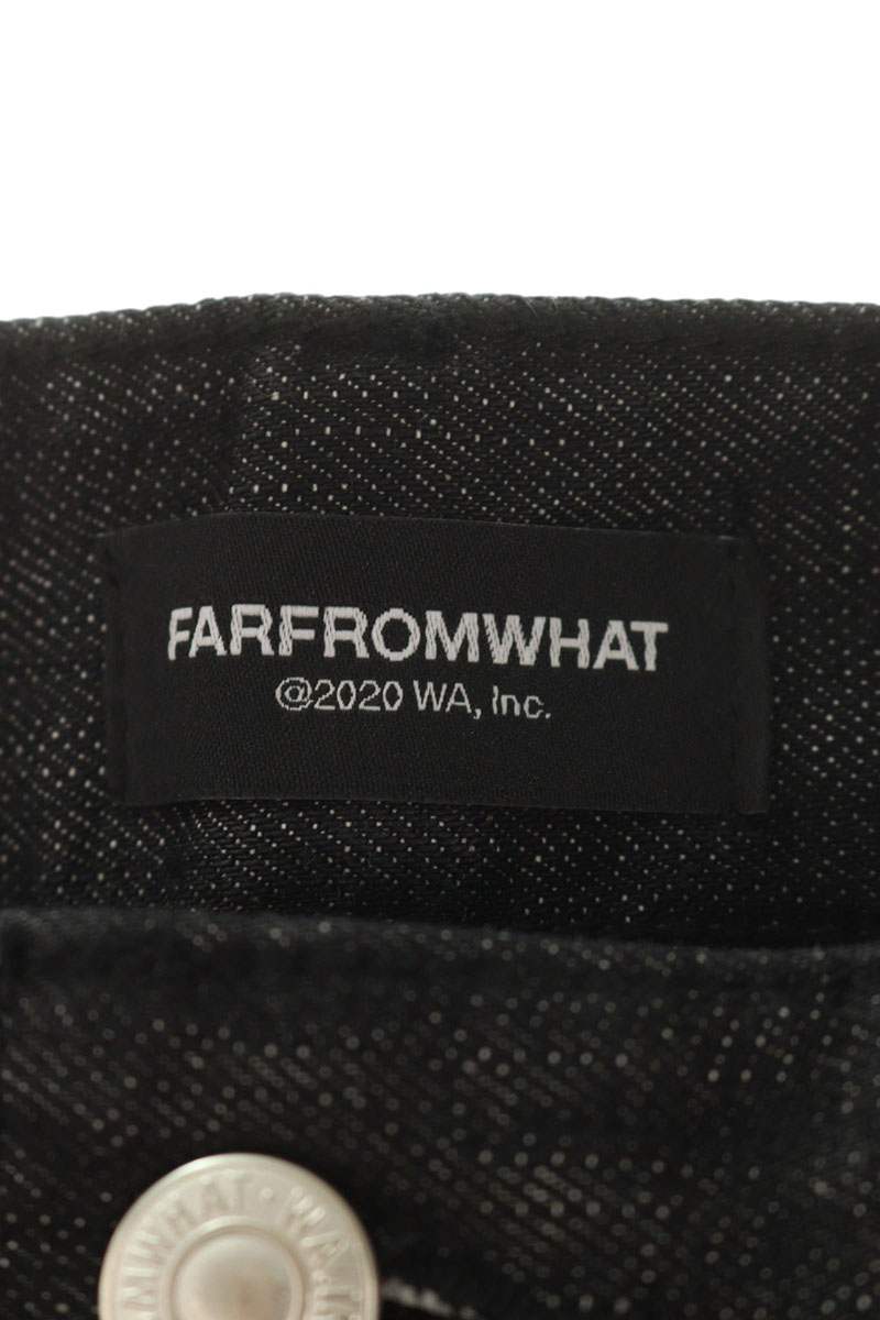 FAR FROM WHAT FAR SELVEDGE WIDE JEANS Black Size 34