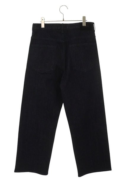 FAR FROM WHAT FAR RAW-TEXTURE DENIM Wide Indigo Blue Size 32