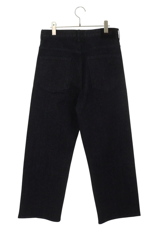 FAR FROM WHAT FAR RAW-TEXTURE DENIM Wide Indigo Blue Size 32