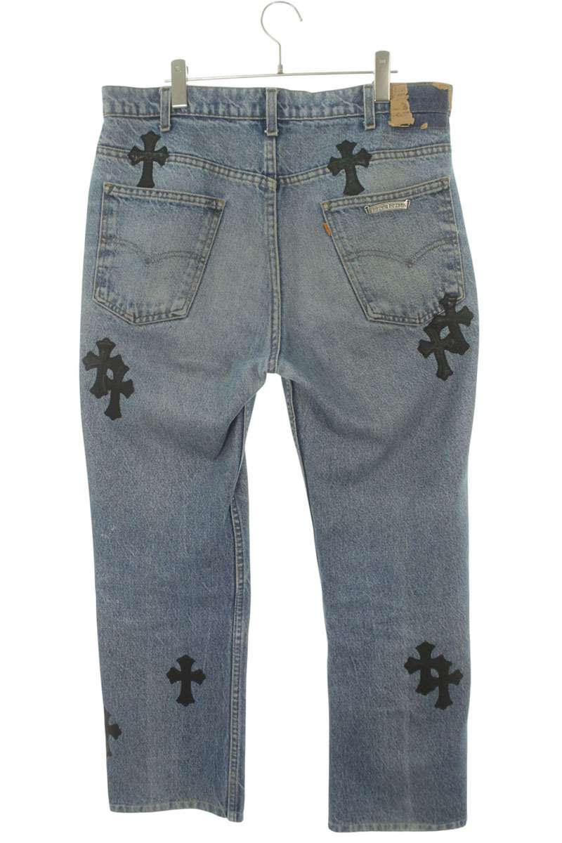 Chrome Hearts U VNTG JEAN BLU ORNG TAB 517 Denim Size 34