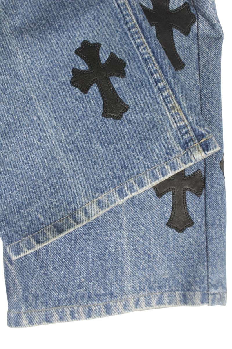 Chrome Hearts U VNTG JEAN BLU ORNG TAB 517 Denim Size 34