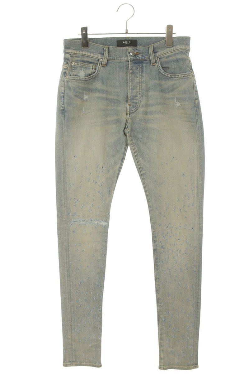 AMIRI Light Blue Shotgun Distressed Skinny Denim Size 30