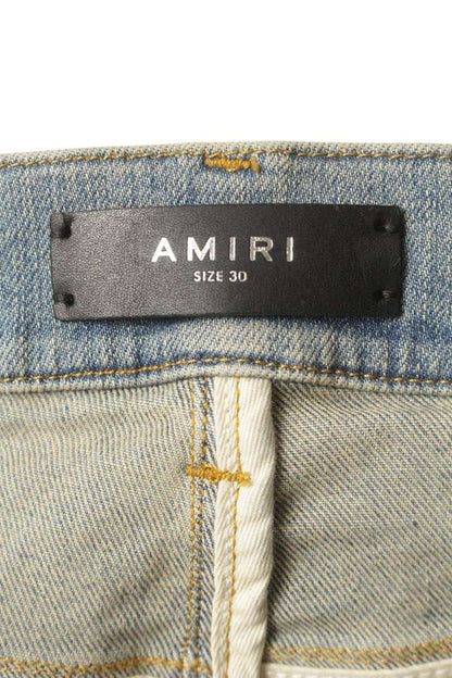 AMIRI Light Blue Shotgun Distressed Skinny Denim Size 30