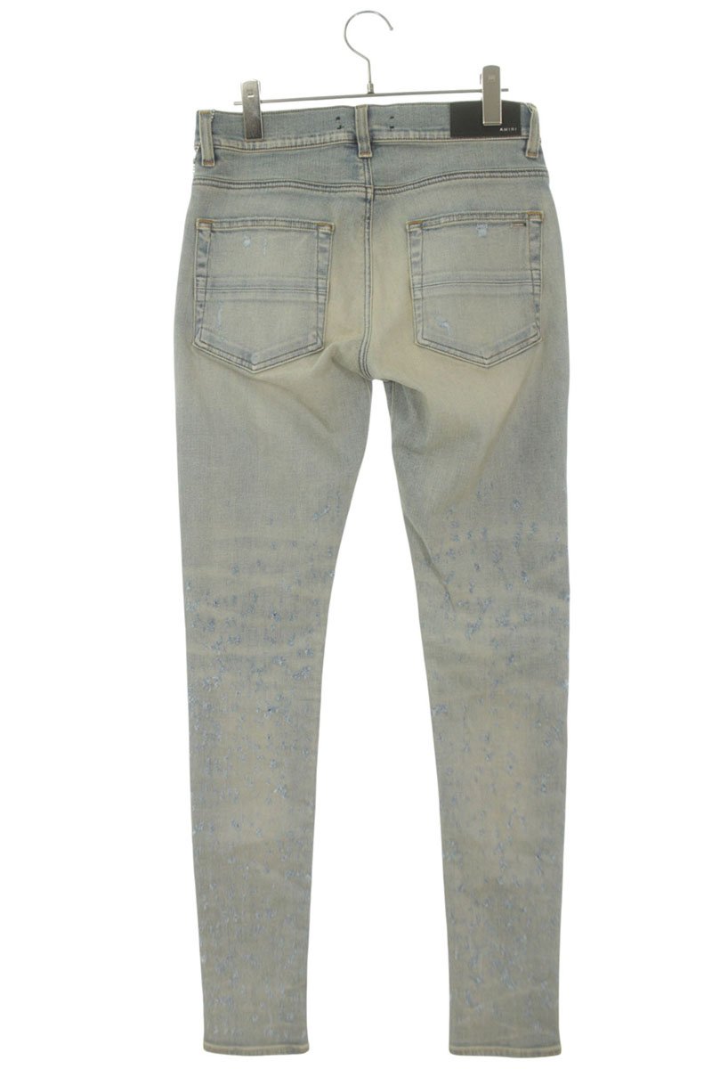 AMIRI Light Blue Shotgun Distressed Skinny Denim Size 29