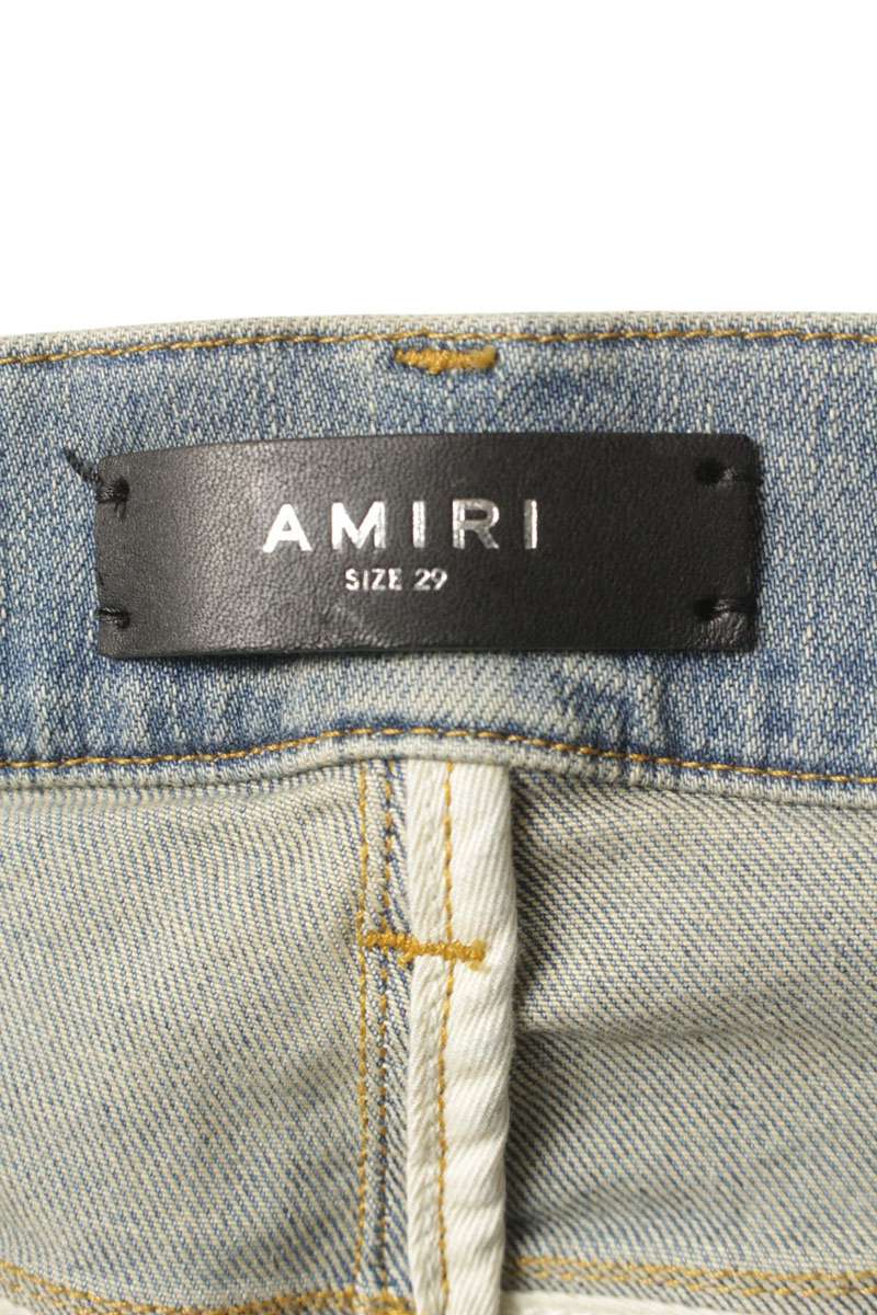 AMIRI Light Blue Shotgun Distressed Skinny Denim Size 29
