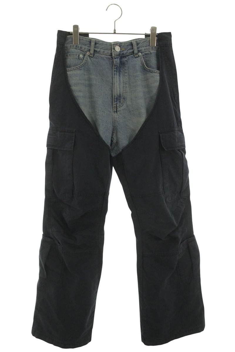 Protocol Index BIKER CARGO DENIM PANTS Navy Indigo Size 30