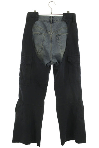Protocol Index BIKER CARGO DENIM PANTS Navy Indigo Size 30