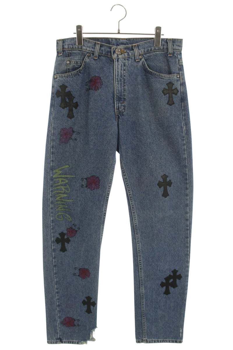 Chrome Hearts MATTYBOY Paint Cross Patch 505 Denim Size 31