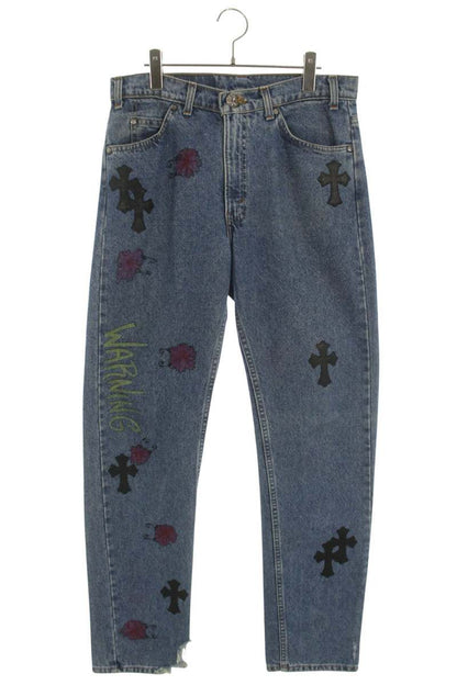 Chrome Hearts MATTYBOY Paint Cross Patch 505 Denim Size 31