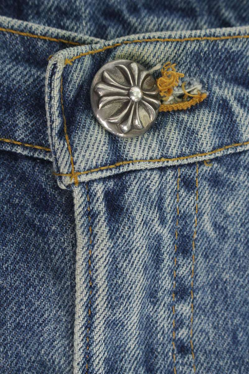 Chrome Hearts MATTYBOY Paint Cross Patch 505 Denim Size 31