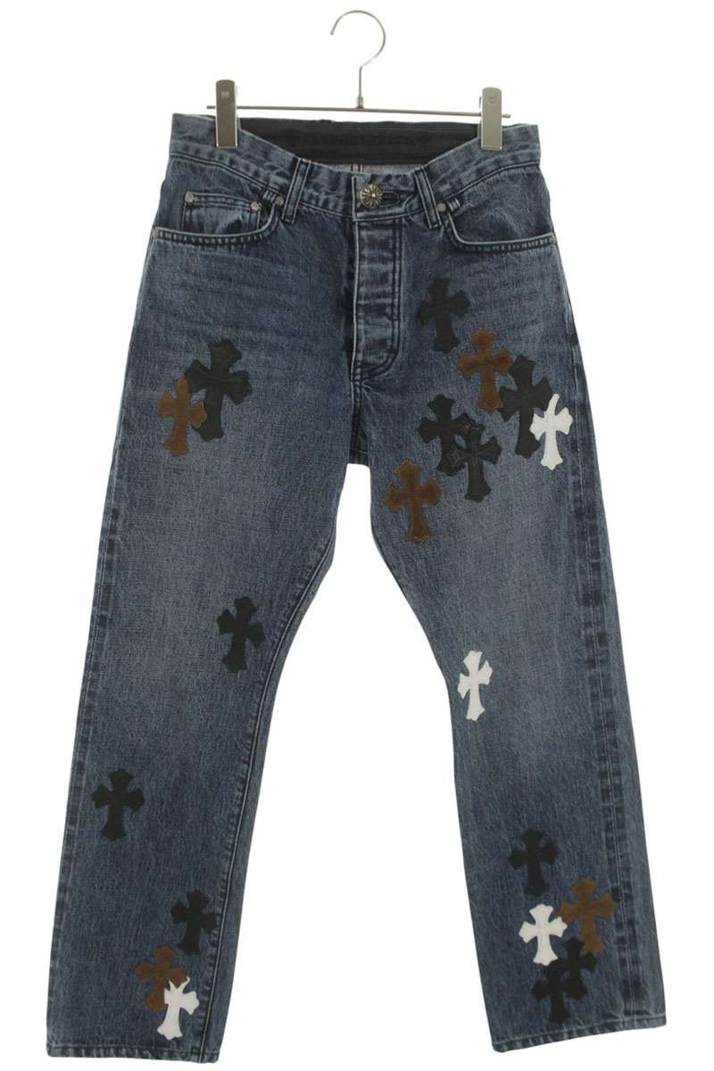 Chrome Hearts JEAN STRTLG FBRC Cross Patch Button Size 30