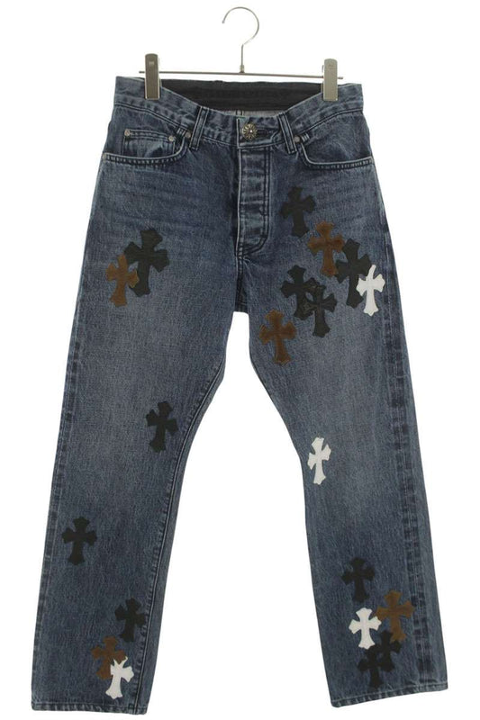Chrome Hearts JEAN STRTLG FBRC Cross Patch Button Size 30