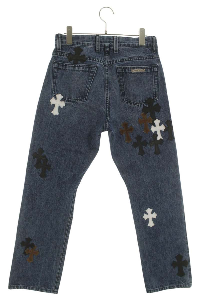 Chrome Hearts JEAN STRTLG FBRC Cross Patch Button Size 30