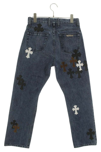 Chrome Hearts JEAN STRTLG FBRC Cross Patch Button Size 30