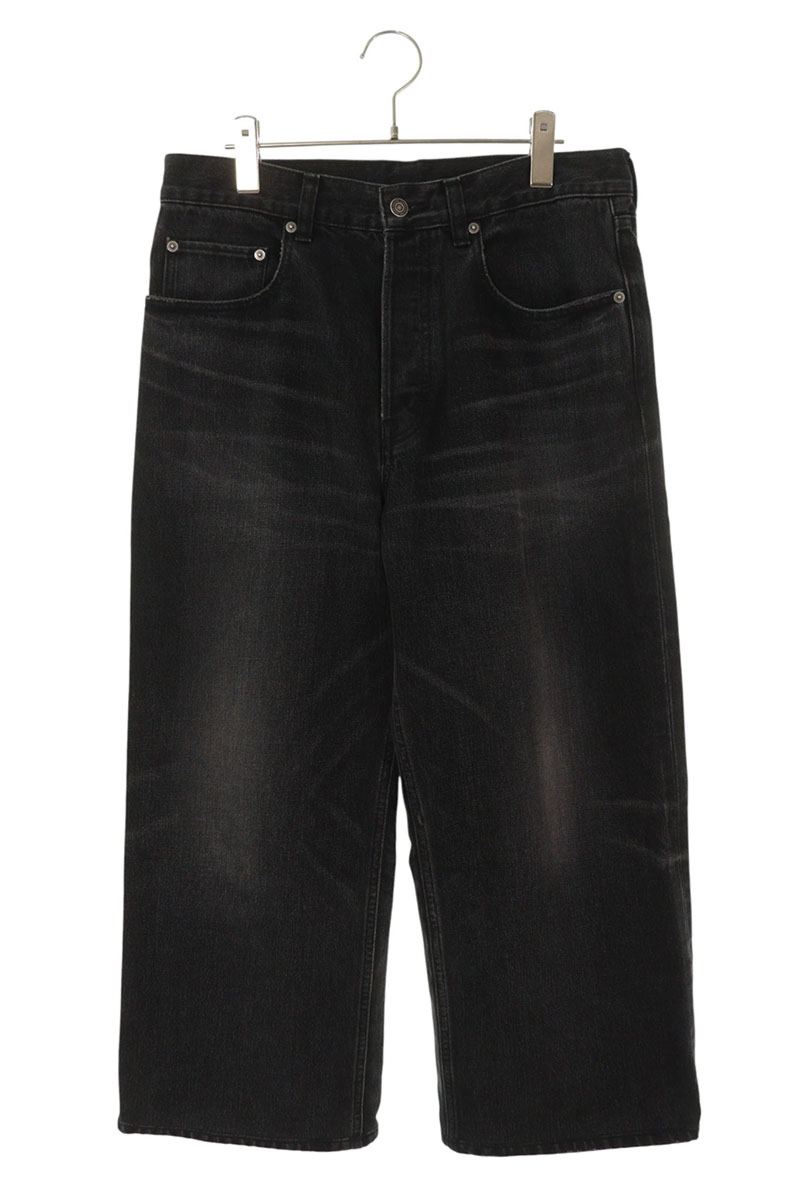 CELINE New Max Black Wash Debossed Denim Size 28