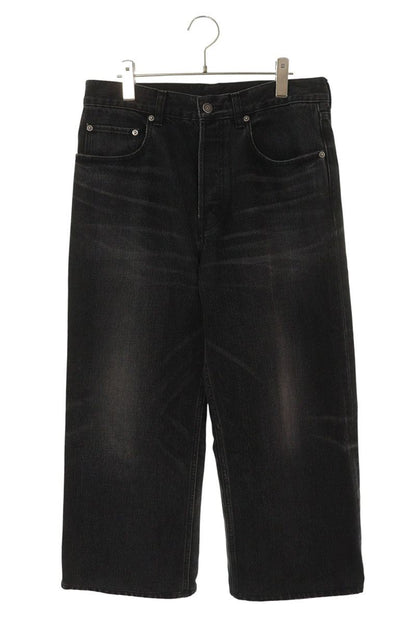 CELINE New Max Black Wash Debossed Denim Size 28