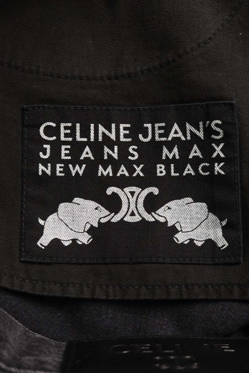 CELINE New Max Black Wash Debossed Denim Size 28