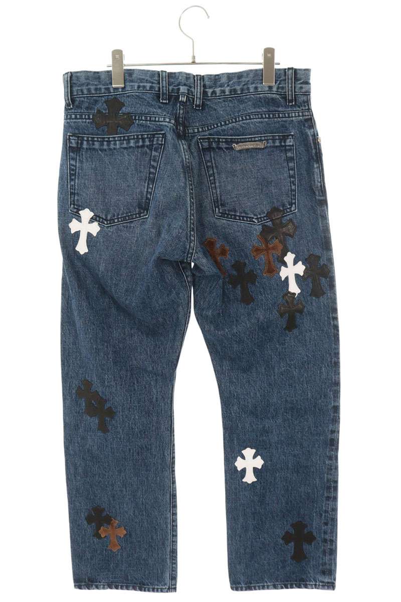 Chrome Hearts JEAN STRTLG FBRC Cross Patch Jeans Size 34