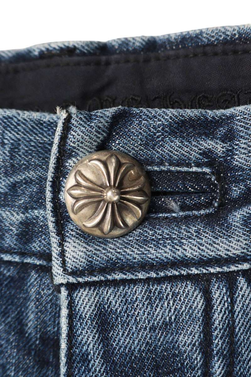 Chrome Hearts JEAN STRTLG FBRC Cross Patch Jeans Size 34