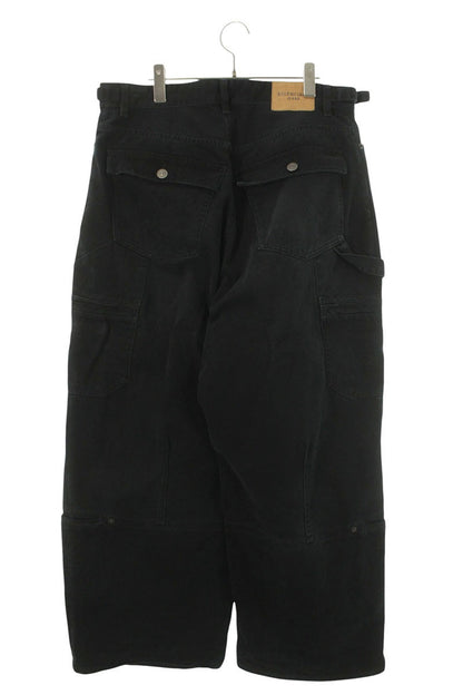 BALENCIAGA Baggy Multi-Pocket Denim Pants Black Size 32