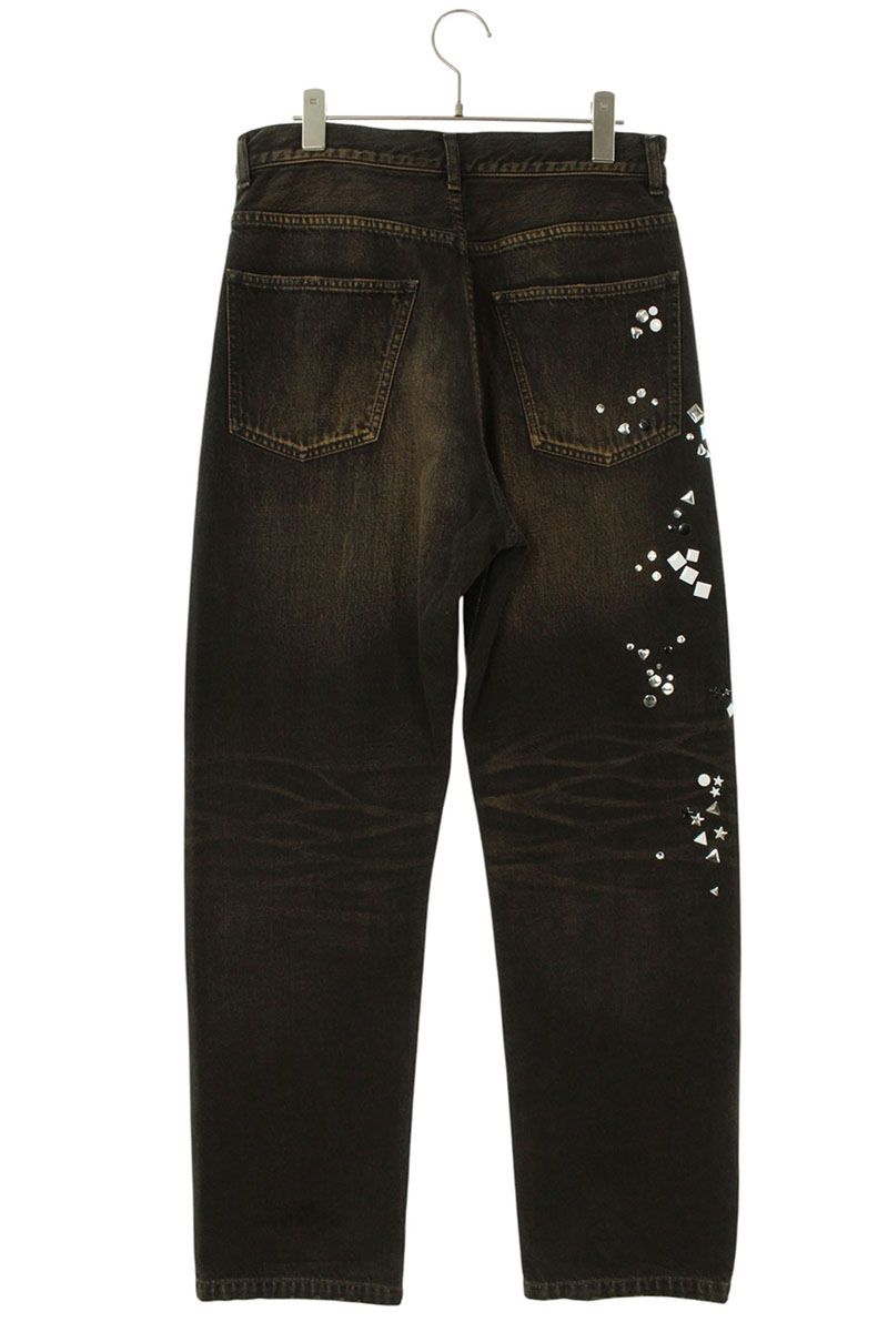 MIHARAYASUHIRO Rhinestone Embellished Denim Pants Size 32