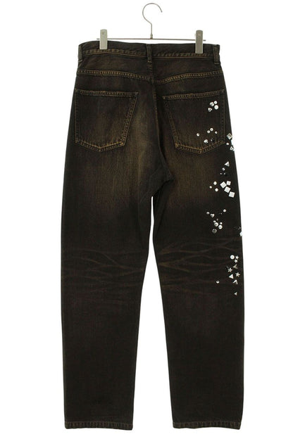 MIHARAYASUHIRO Rhinestone Embellished Denim Pants Size 32