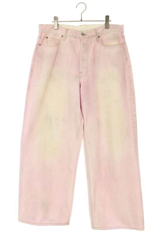 ACNE STUDIOS 1981M Traffic Pink Distressed Baggy Size 34