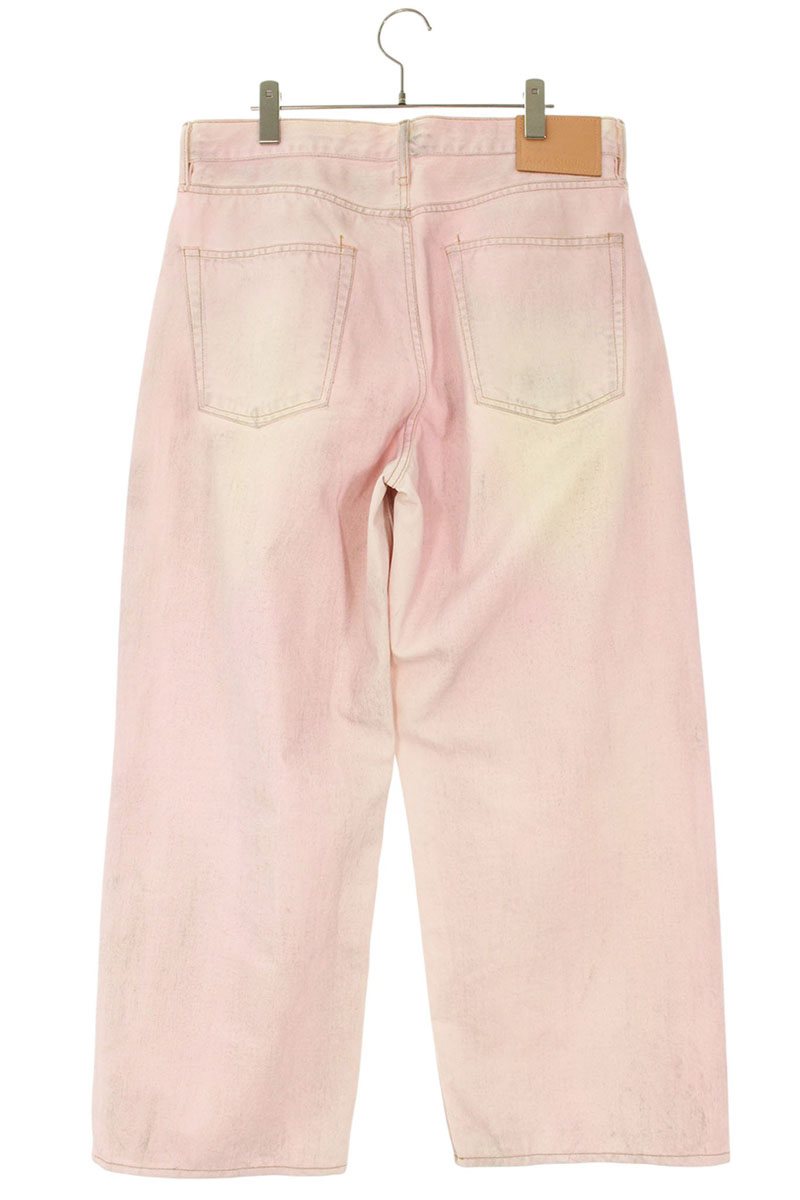 ACNE STUDIOS 1981M Traffic Pink Distressed Baggy Size 34