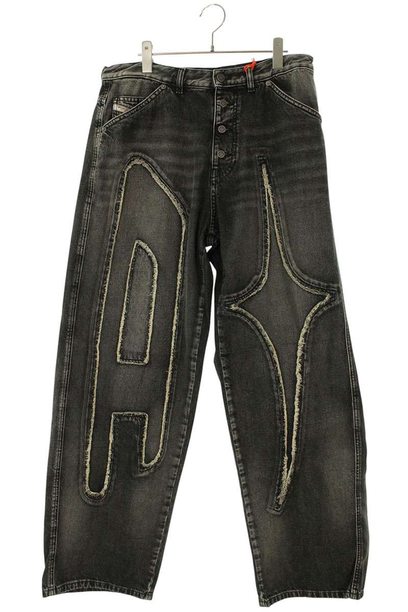 DIESEL THUG PANTS Embroidered Baggy Denim Size 33