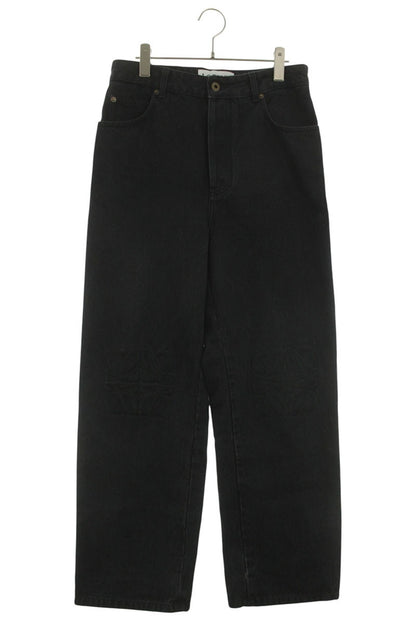 LOEWE Anagram Embroidered Baggy Denim Black Size 33