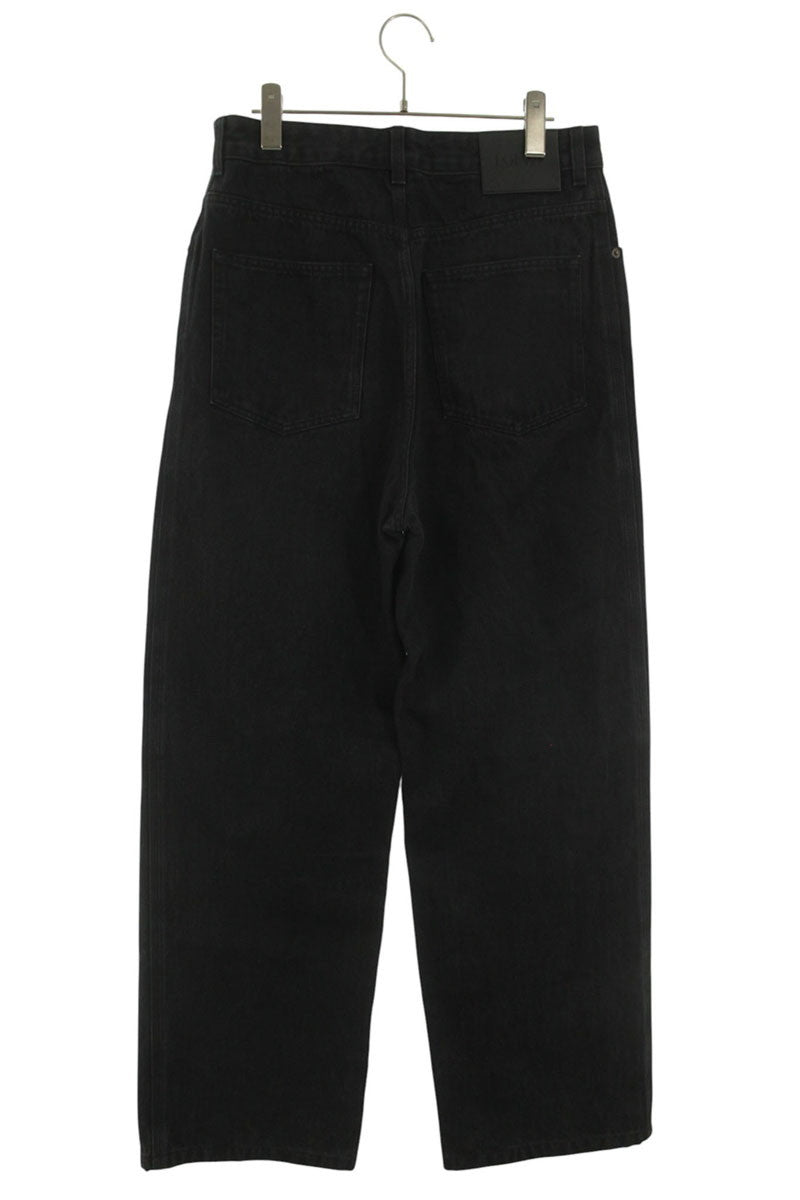 LOEWE Anagram Embroidered Baggy Denim Black Size 33