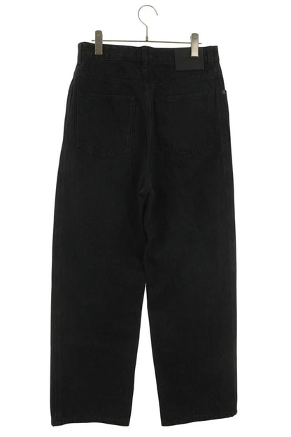 LOEWE Anagram Embroidered Baggy Denim Black Size 33