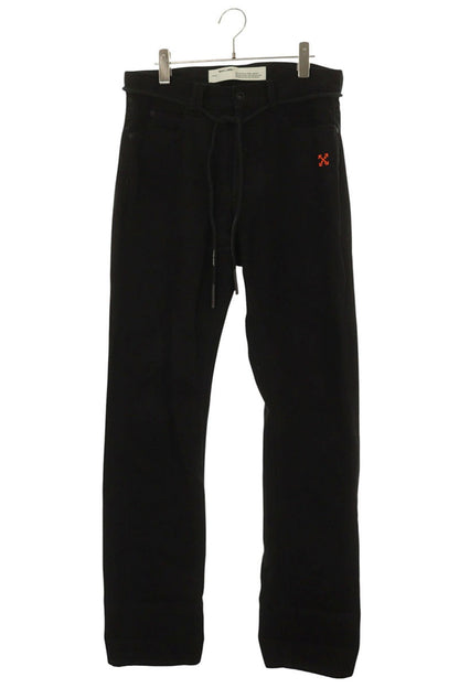 OFF-WHITE Drawstring Arrow Patch Denim Pants Size 30