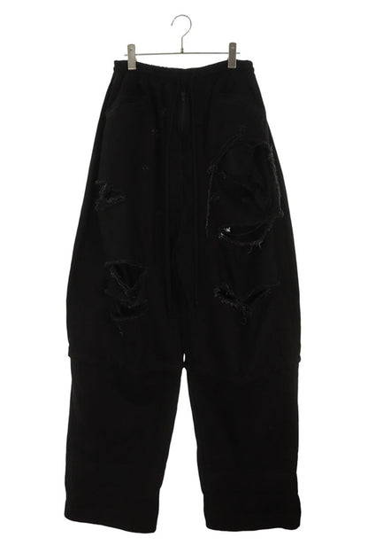 YORI SPORT 25SS Distressed Wide Denim Detachable Hem Size 30
