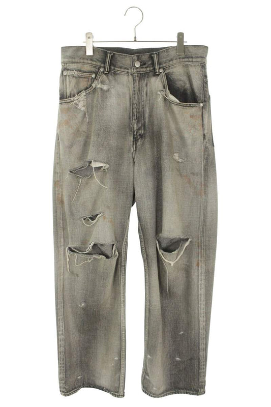 ANCELLM CRASH SELVEDGE Distressed Denim Gray Size 32