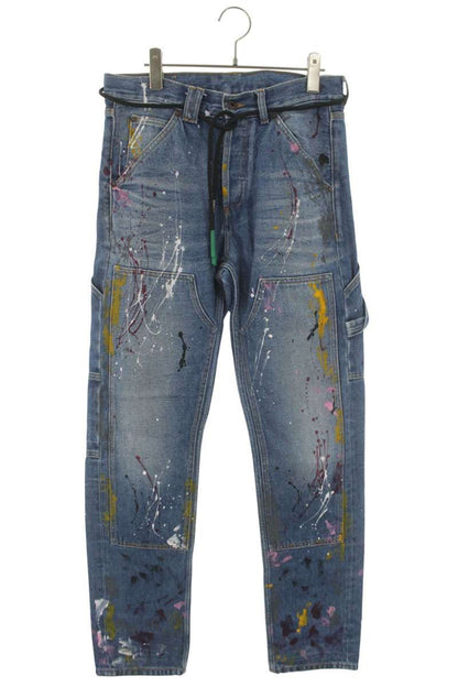 OFF-WHITE Paint Splatter Denim Blue Size 29