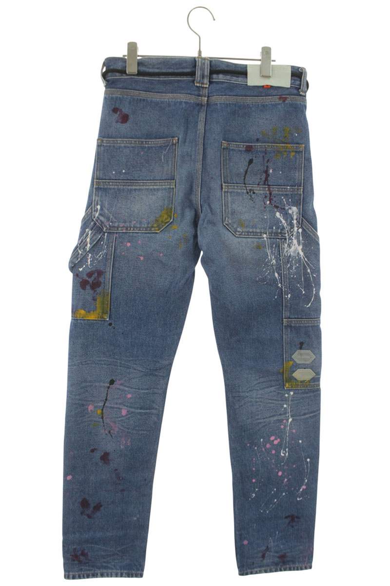 OFF-WHITE Paint Splatter Denim Blue Size 29