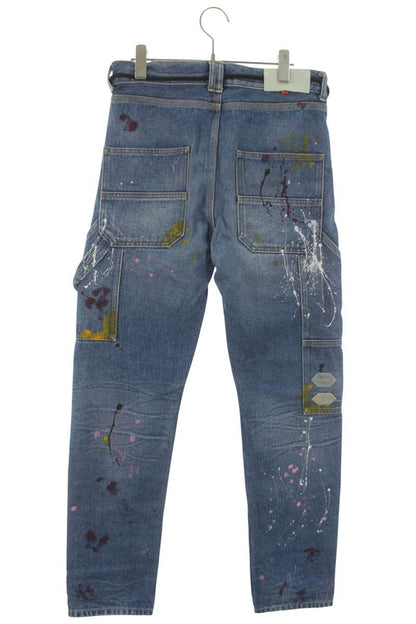 OFF-WHITE Paint Splatter Denim Blue Size 29