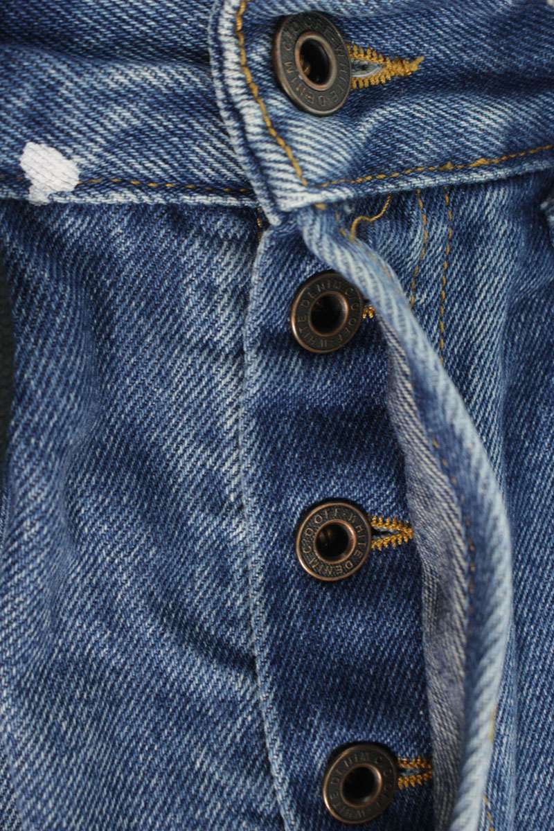 OFF-WHITE Paint Splatter Denim Blue Size 29