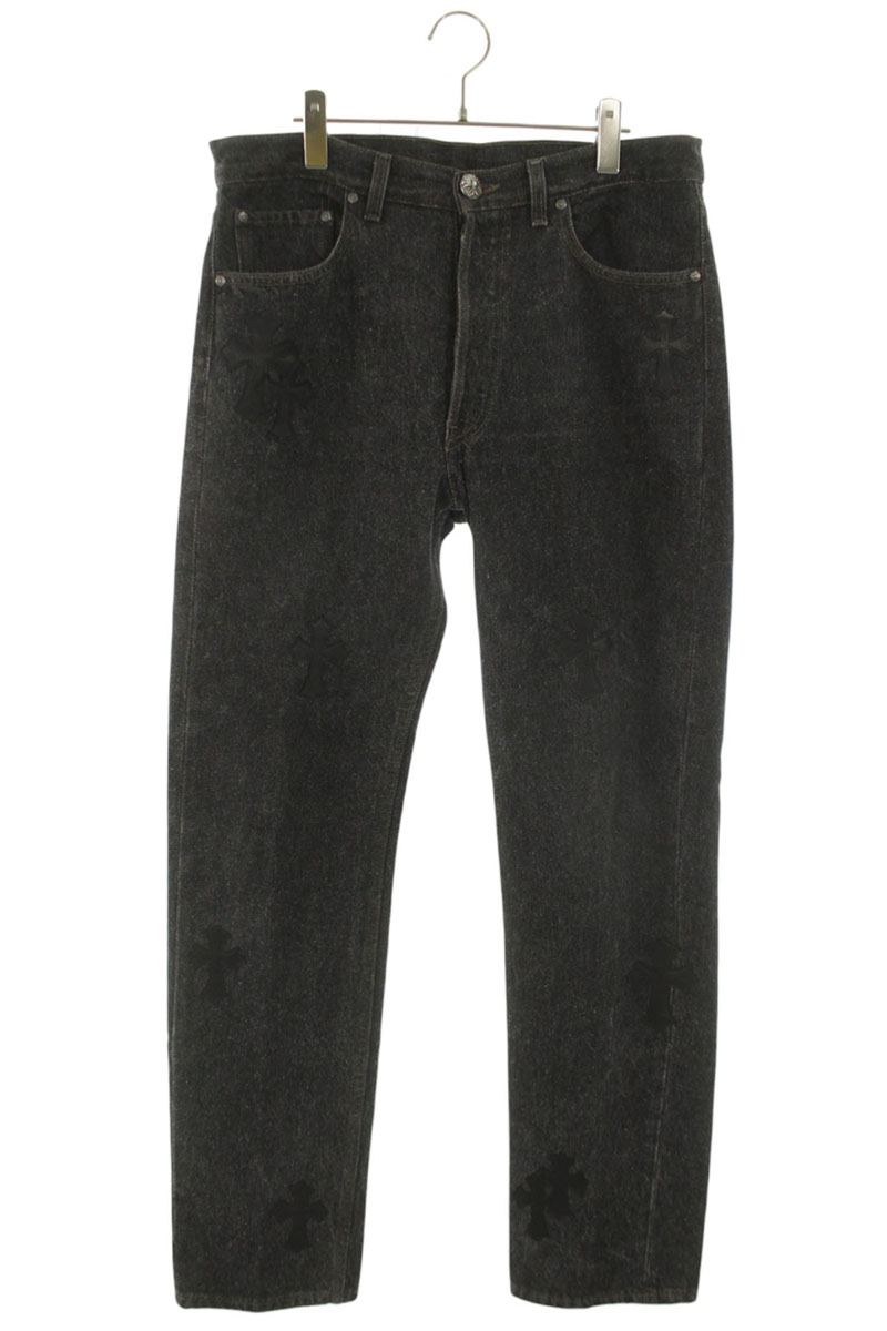 Chrome Hearts U VNTG JEAN BLK RED TAB 501 Cross Size 33