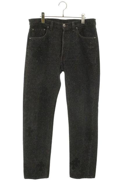Chrome Hearts U VNTG JEAN BLK RED TAB 501 Cross Size 33