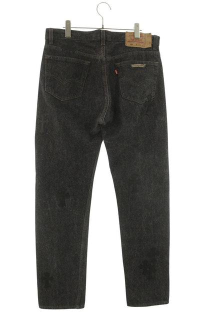 Chrome Hearts U VNTG JEAN BLK RED TAB 501 Cross Size 33