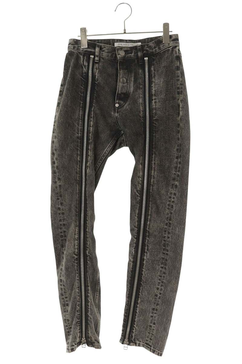 JOHNLAWRENCESULLIVAN Zip Embellished Denim Grey Size 30