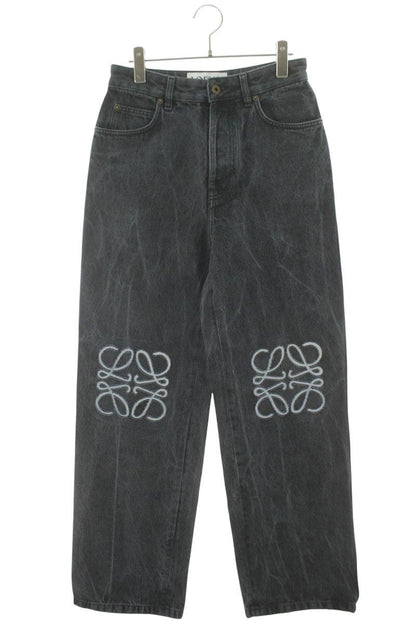 LOEWE Dark Gray Anagram Embroidered Baggy Denim Size 32