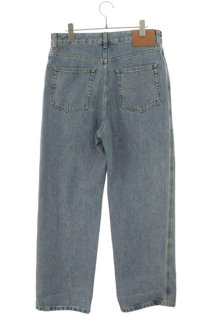 LOEWE Blue Anagram Embroidered Baggy Denim Pants Size 33