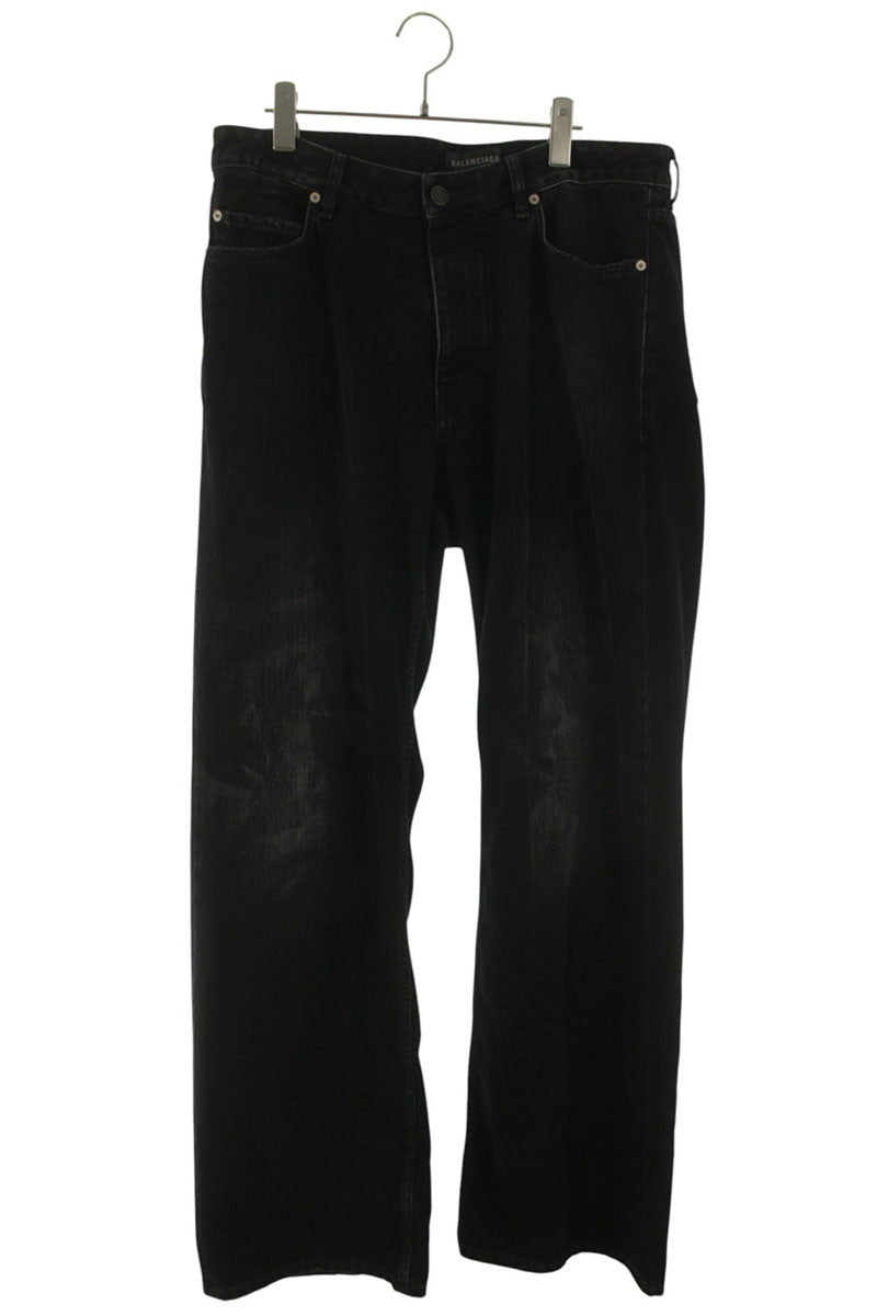 BALENCIAGA 25AW Black Vintage Wash Relaxed Fit Denim Size 31