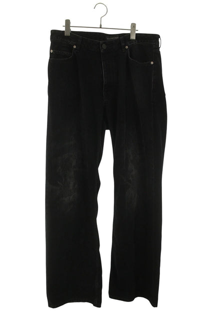BALENCIAGA 25AW Black Vintage Wash Relaxed Fit Denim Size 31