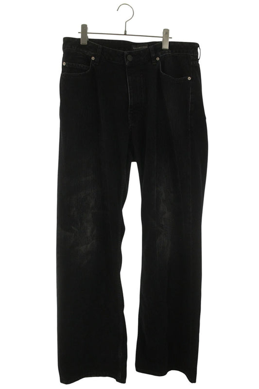 BALENCIAGA 25AW Black Vintage Wash Relaxed Fit Denim Size 31